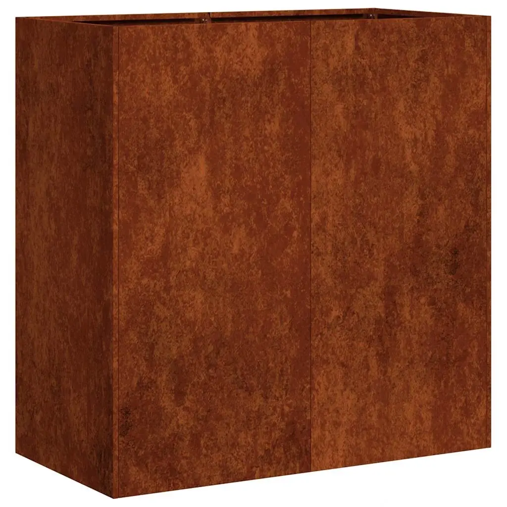 Planter Rusty 80x40x80 cm Weathering Steel 860716 - Home & Garden