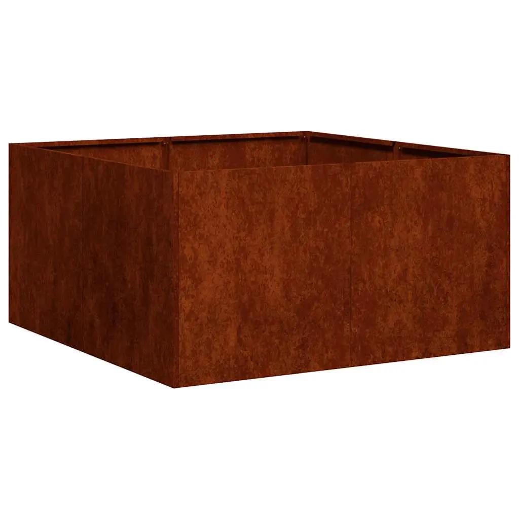 Planter Rusty 80x80x40 cm Weathering Steel 860744 - Home & Garden