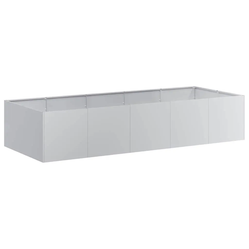 Planter 200x80x40 cm Galvanised Steel 860757 - Home & Garden