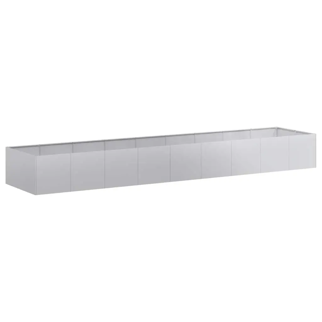 Planter 360x80x40 cm Galvanised Steel 860771 - Home & Garden