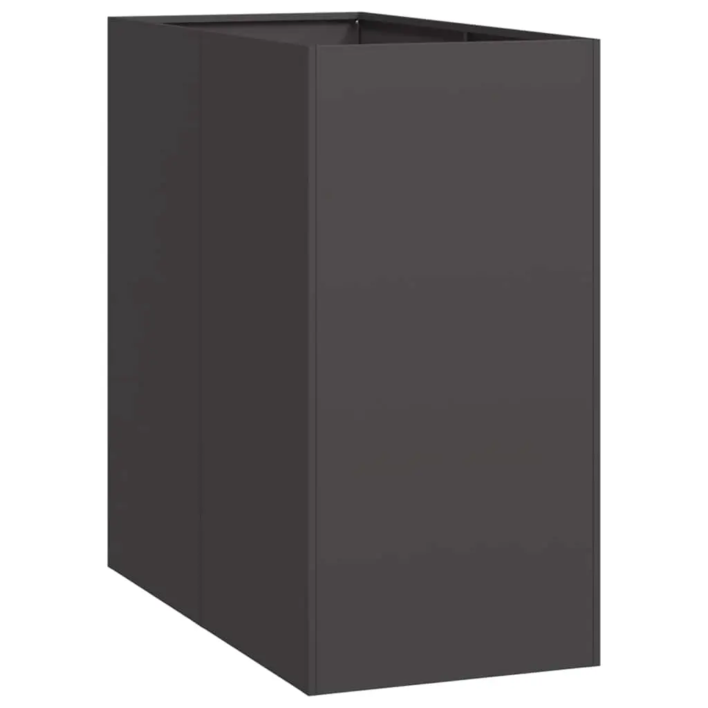 Planter Black 40x80x80 cm Steel 860773 - Home & Garden