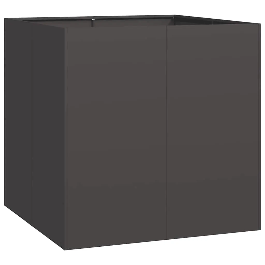 Planter Black 80x80x80 cm Steel 860780 - Home & Garden