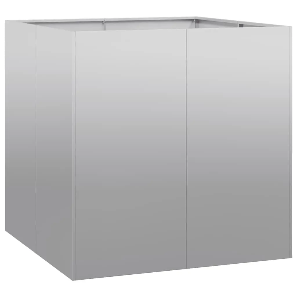 Planter 80x80x80 cm Galvanised Steel 860785 - Home & Garden