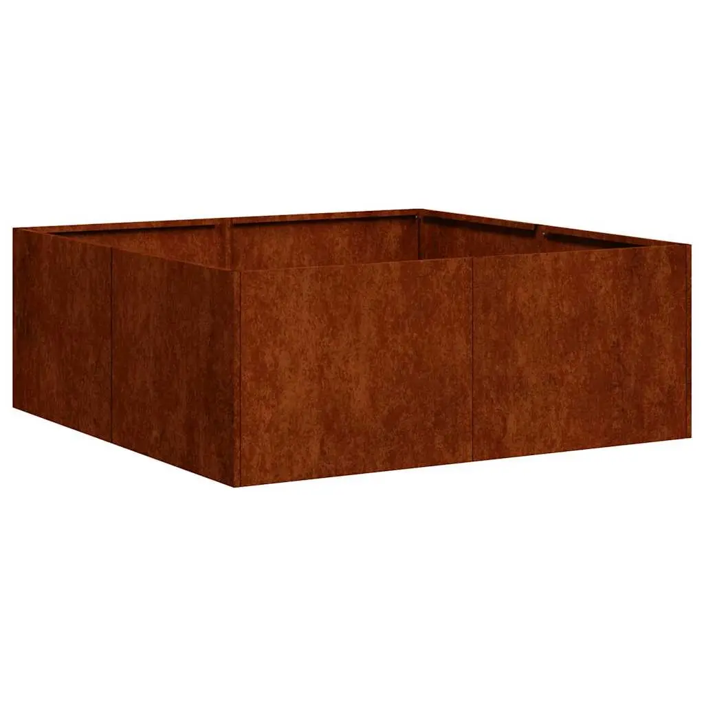 Planter Rusty 80x80x30 cm Weathering Steel 860807 - Home & Garden
