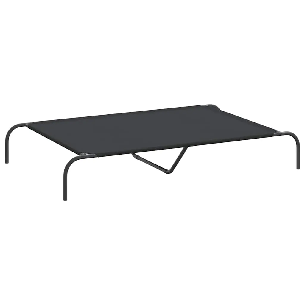 Elevated Dog Bed Black 130x80x20 cm Oxford Fabric and Steel 42000840 - Pets