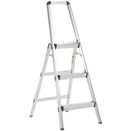 FT-3 Ultralight Step Stool, 32 in H, 3-Step, 225 lb, Aluminum