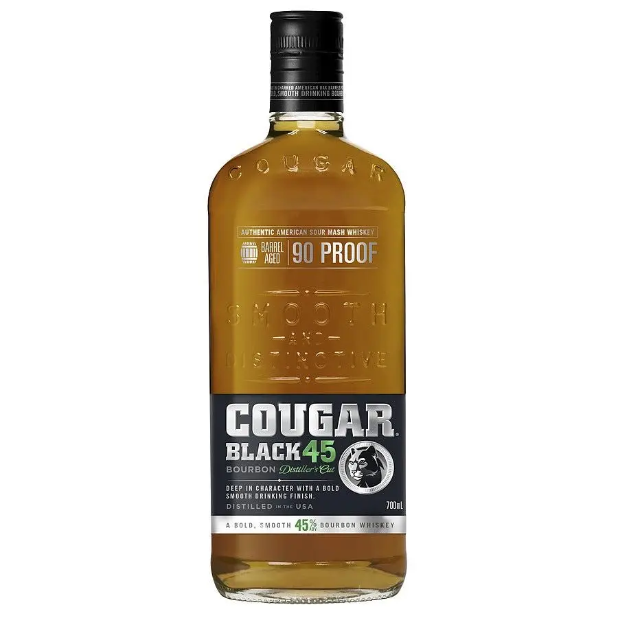 Cougar Black 45 Distiller's cut Bourbon 700ml - Alcohol