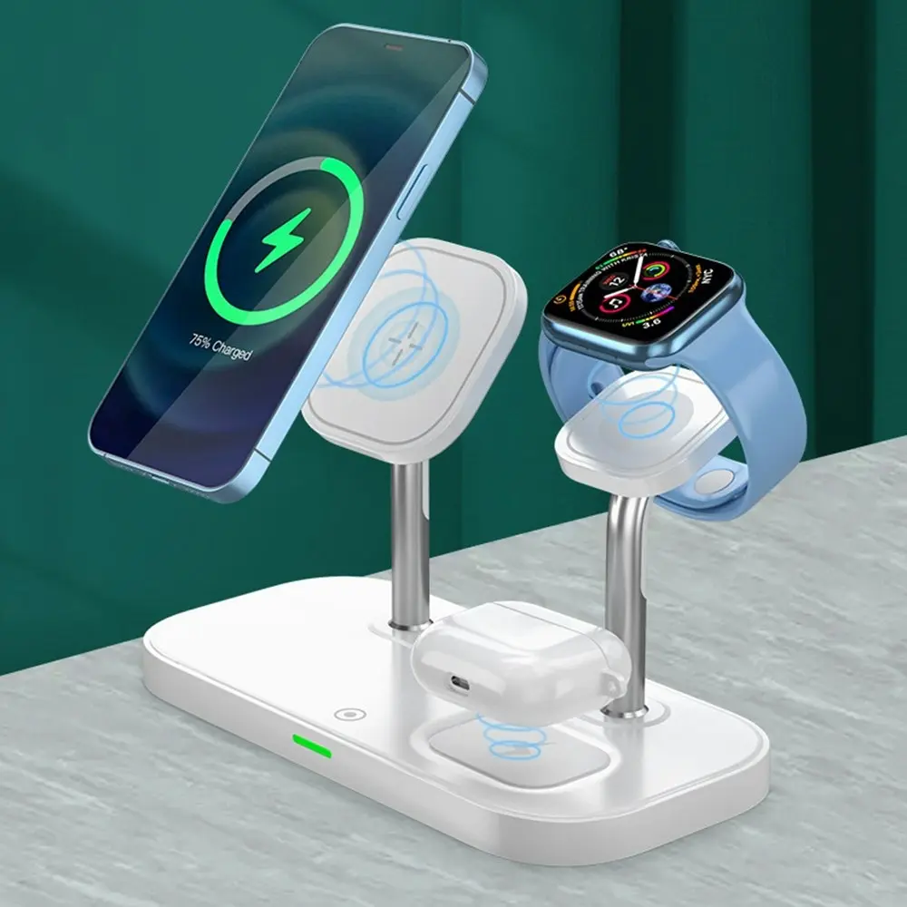 3 in 1 Magnetic Wireless Charger 15W Fast Charging Holder - Electronics