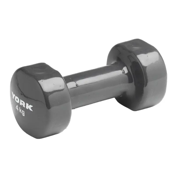York 4kg PVC Dumbbell - Sports & Outdoor