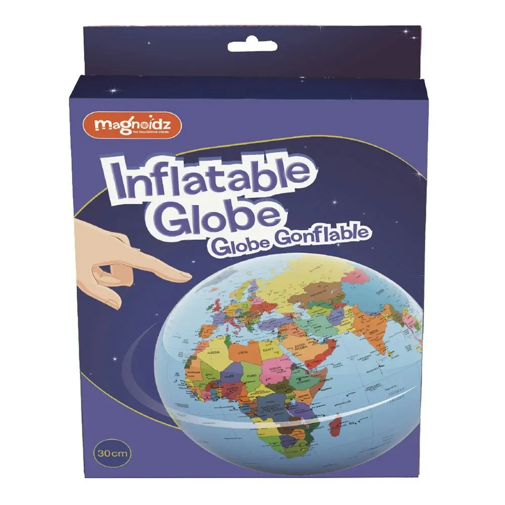 Magnoidz Inflatable Globe 21cm World Map Earth Educational Geography Children - Toys & Games