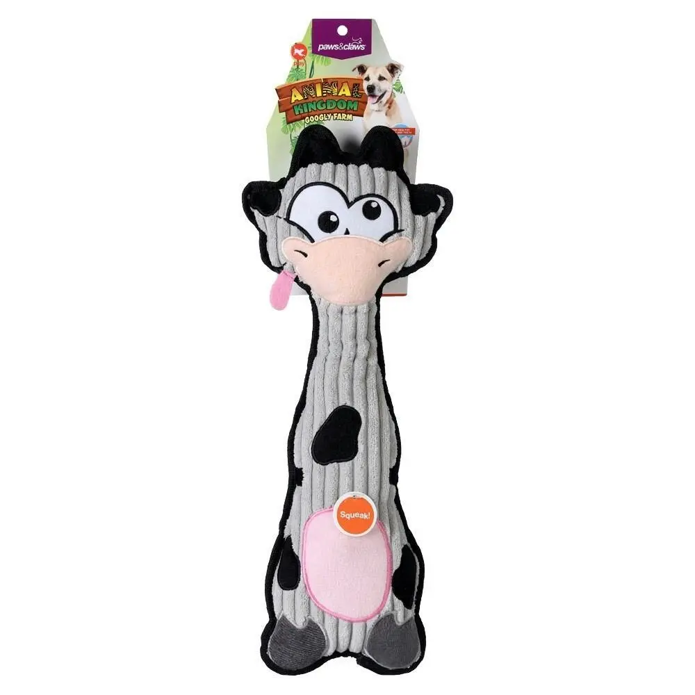 Paws & Claws Dog Chew Toy 49cm Animal Kingdom Googly Farm w/ Squeaker Assort. - Pets