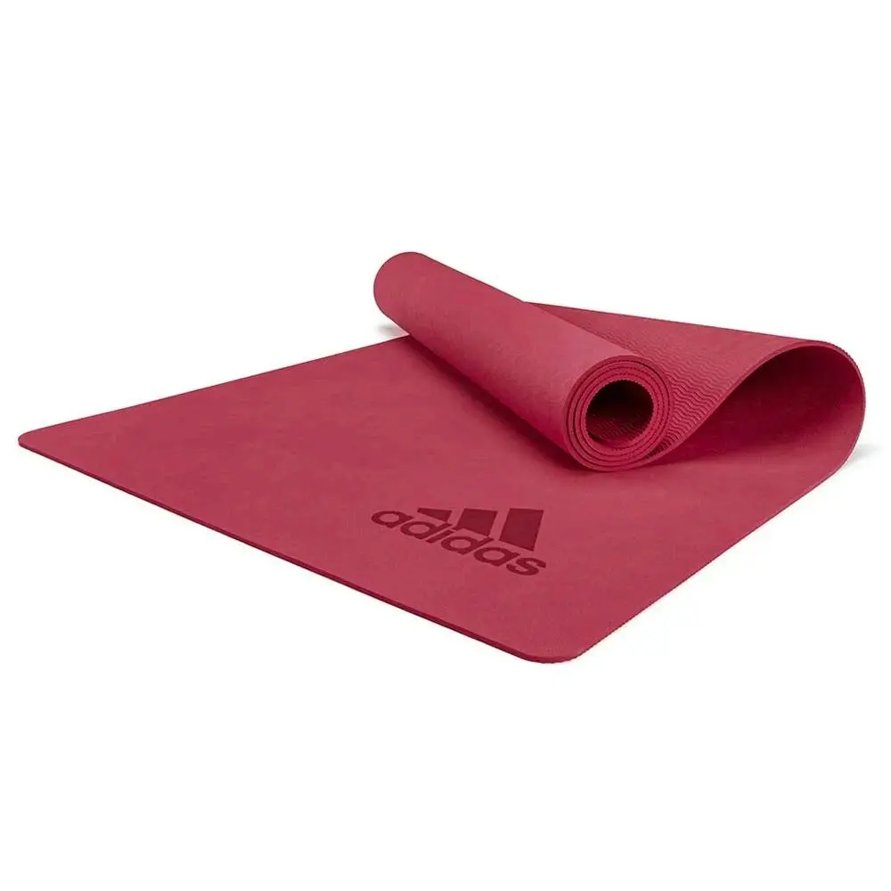Adidas Premium 5mm Thickness Yoga Excersice Mat/Pad Mystery Ruby Pilates/Gym - Sports & Outdoor