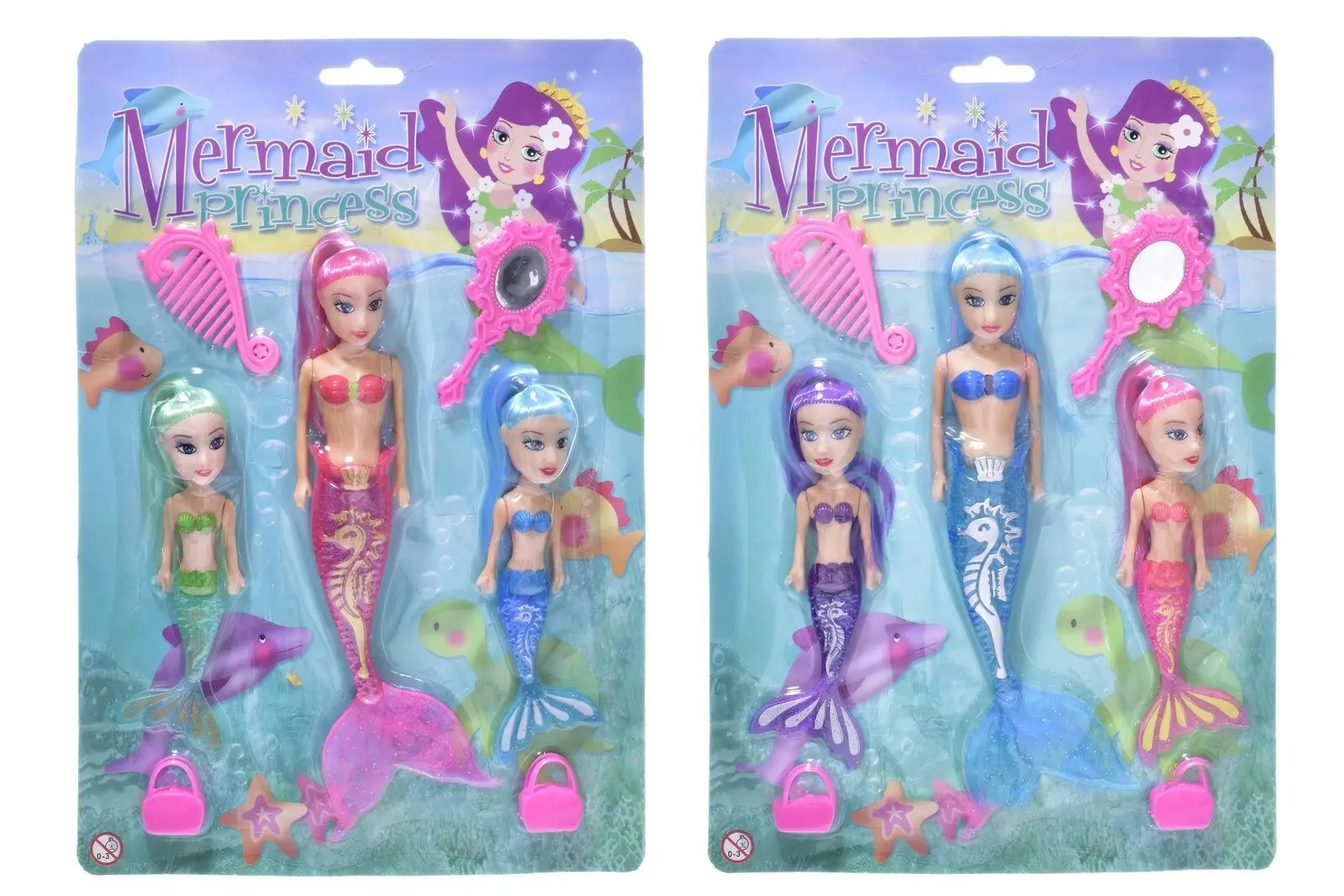 3pc Mermaid Doll Set - Toys & Games