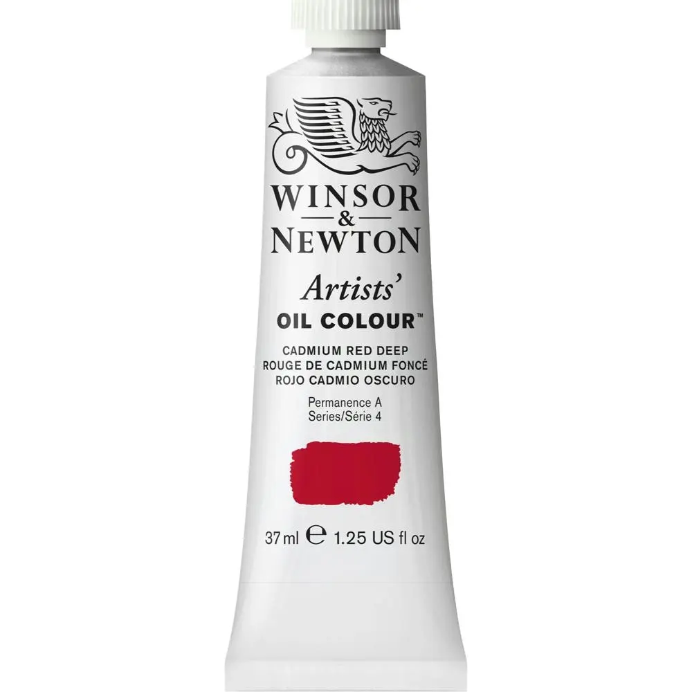 Winsor & Newton Artists Oil Colour 37ml Art Paint Tube Cadmium Red Deep Series 4 - Hobbies