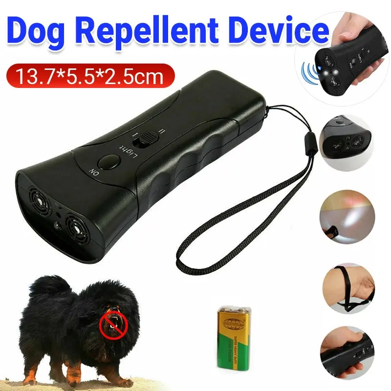 Ultrasonic Dog Repeller Device Anti Dog Approaching Trainer Tool Outdoor Control - Save up to 70% Off Pet Supplies