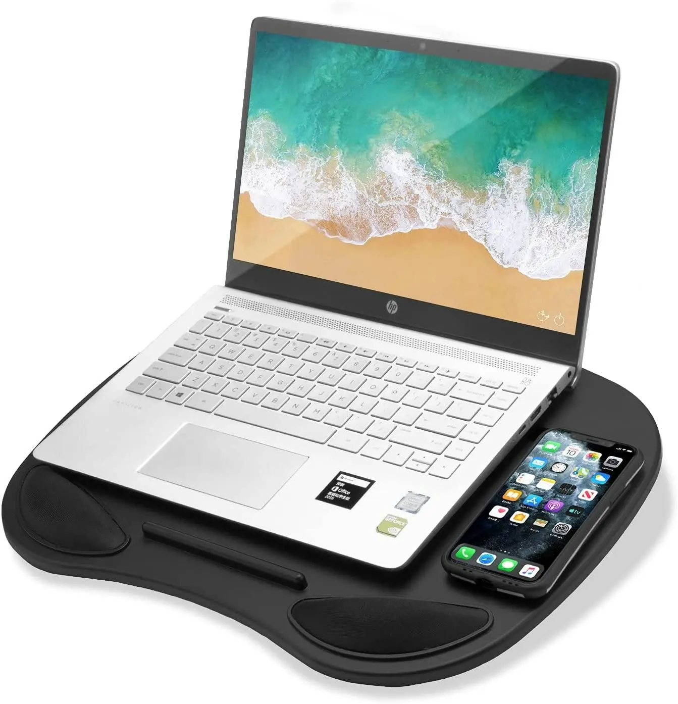 Lap Desk with Cushion Home Office Lap Stand Bed Tablet Tray Notebook Fits 36 cm - Electronics