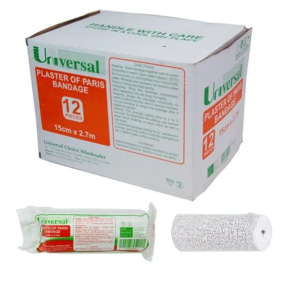Universal Plaster of Paris Cast Bandages 15cm x 2.7m 12 Box - Health