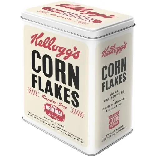 Nostalgic Art 20cm/3L Tin Box Storage Kelloggs Retro Canister Organiser Large - Home & Garden