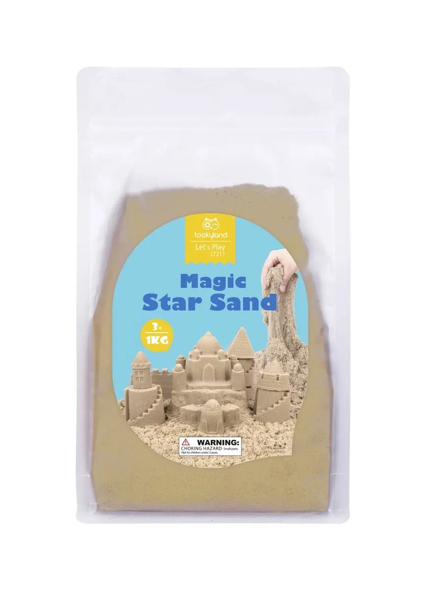 Tookyland 1kg Magic Star Sensory Sand Outdoor Art/Craft Activity Building Toy 3+ - Hobbies