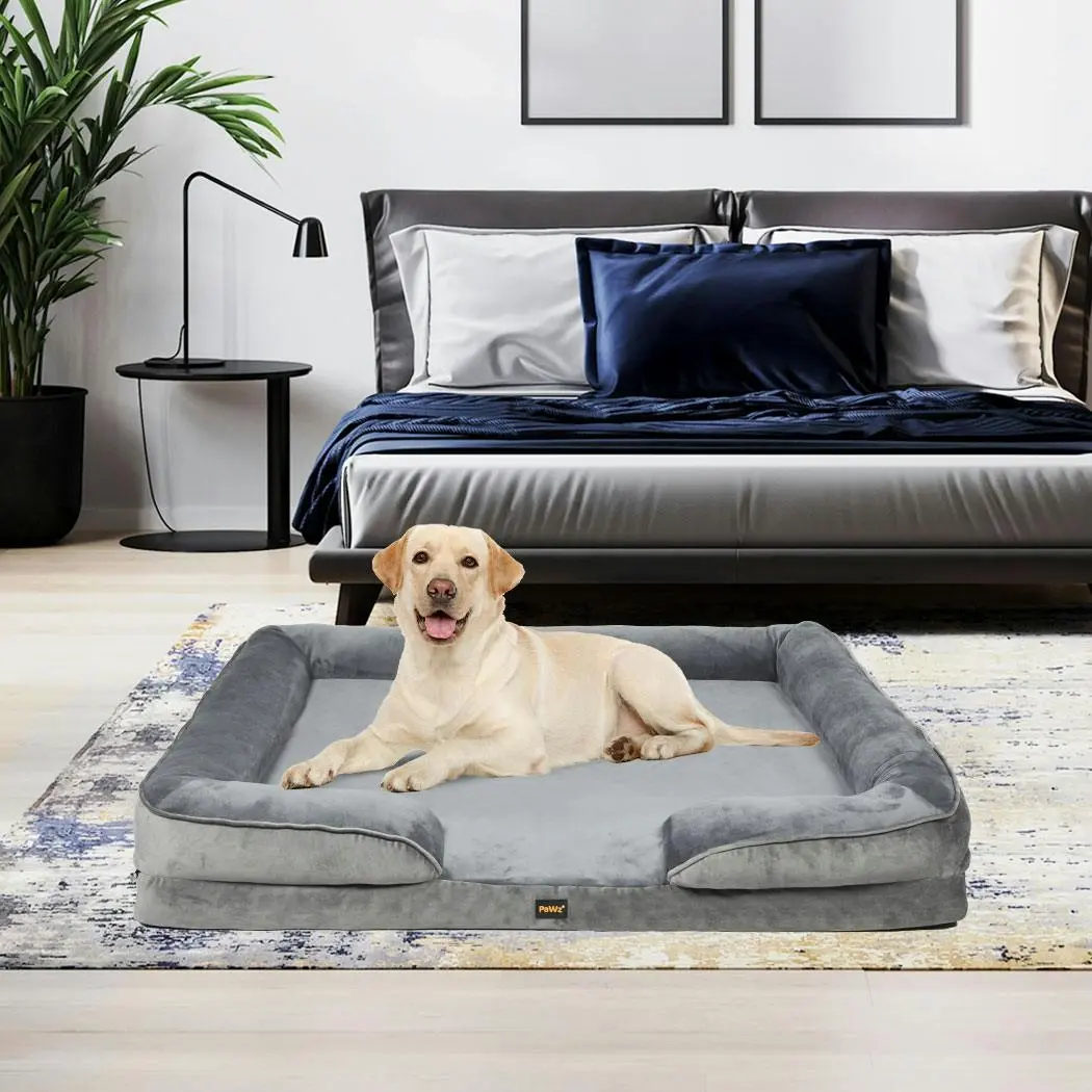 Pawz Memory Foam Pet Sofa Bed Cushion Dog Mat Washable Removable Orthopedic XL - Pets