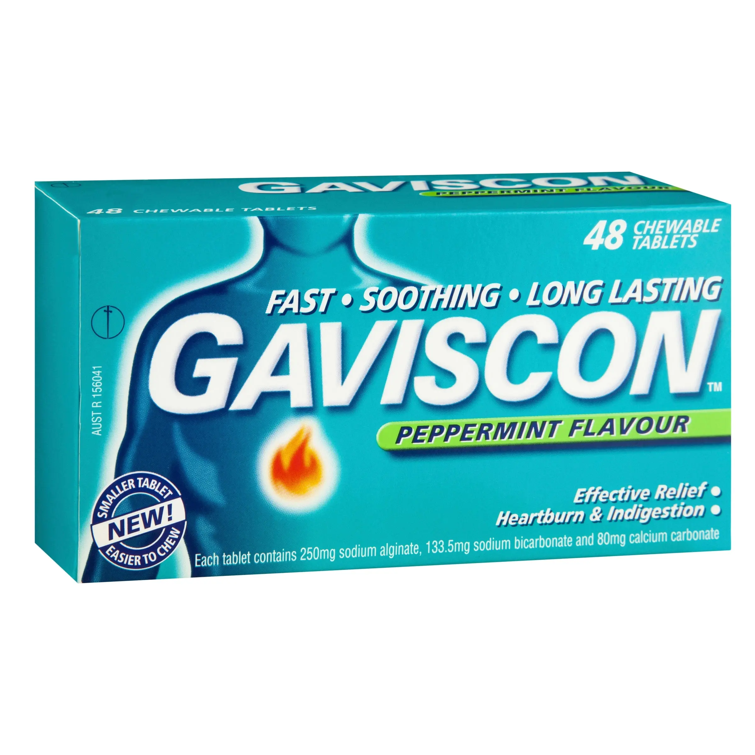 Gaviscon Chewable Peppermint Tablets 48 Pack - Health