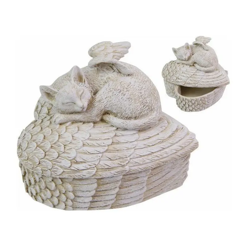 Cat on Heart Wings - Memorial Box
