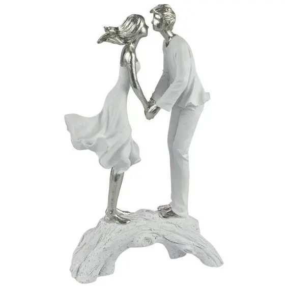 Loving Couple on Branch - Silver