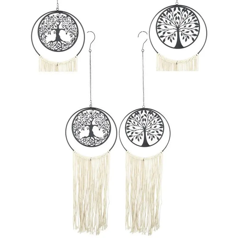 Metal Macramé Tree of Life Décor Hanger Spinner - Home & Garden