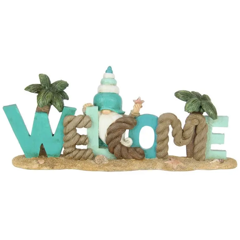 Beach Gnome with Welcome Sign - Home & Garden