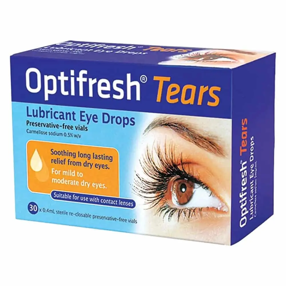 Optifresh Tears Eye Drops 0.4mL x 30 vials - Health