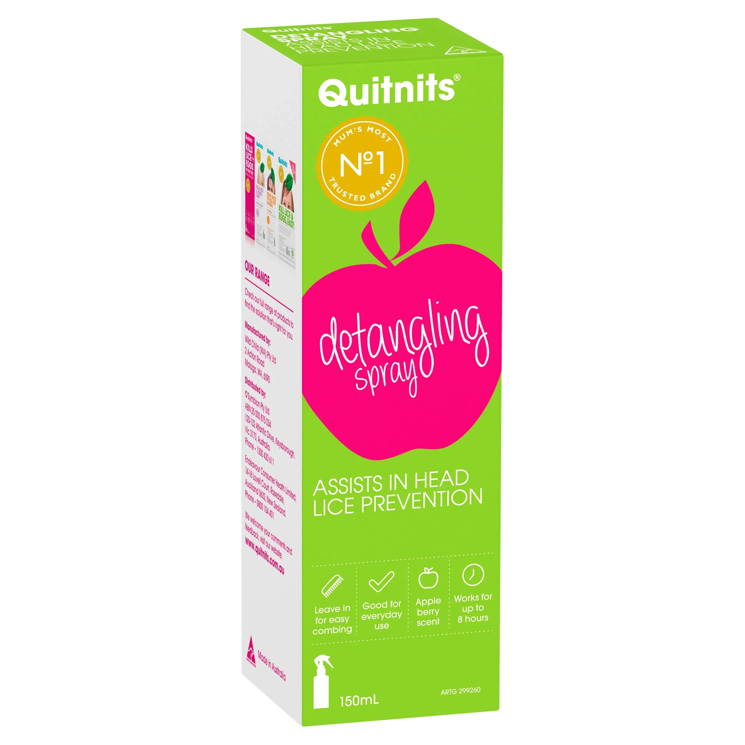 Quitnits Detangling Spray 150mL - Beauty