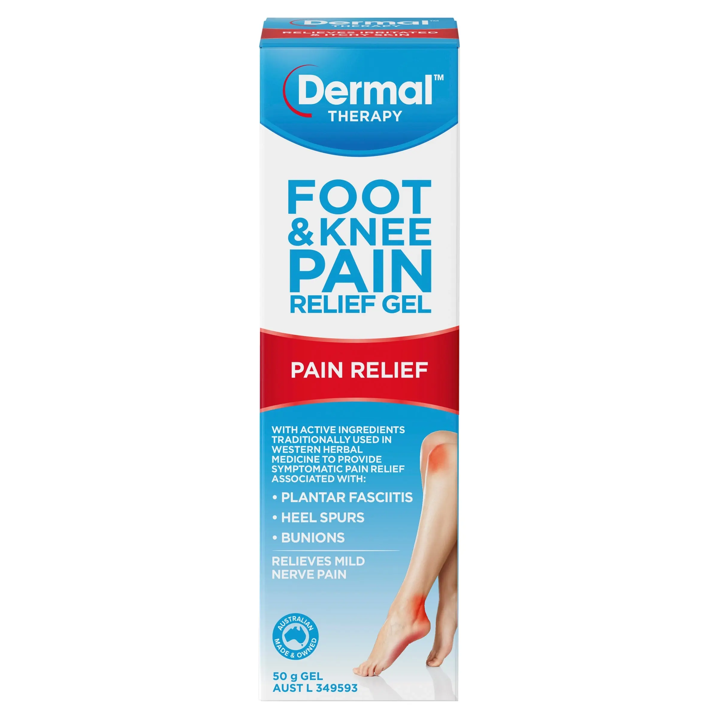 DERMAL THERAPY Foot & Knee Pain Relief Gel 50g - Health