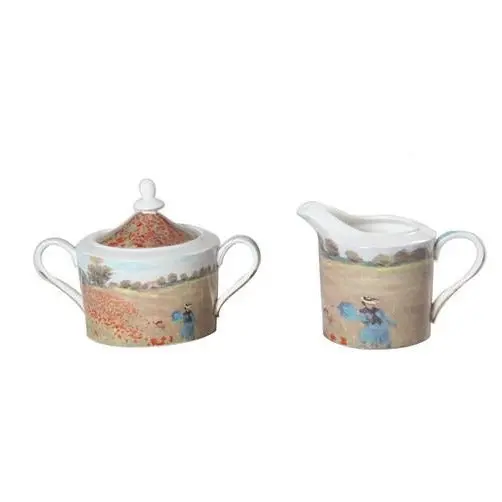 Monet Poppies Fine China Sugar & Creamer Set - Home & Garden