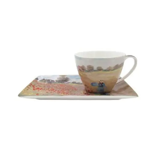 Monet Poppies Fine China Cup & Saucer Breakfast Set - Home & Garden