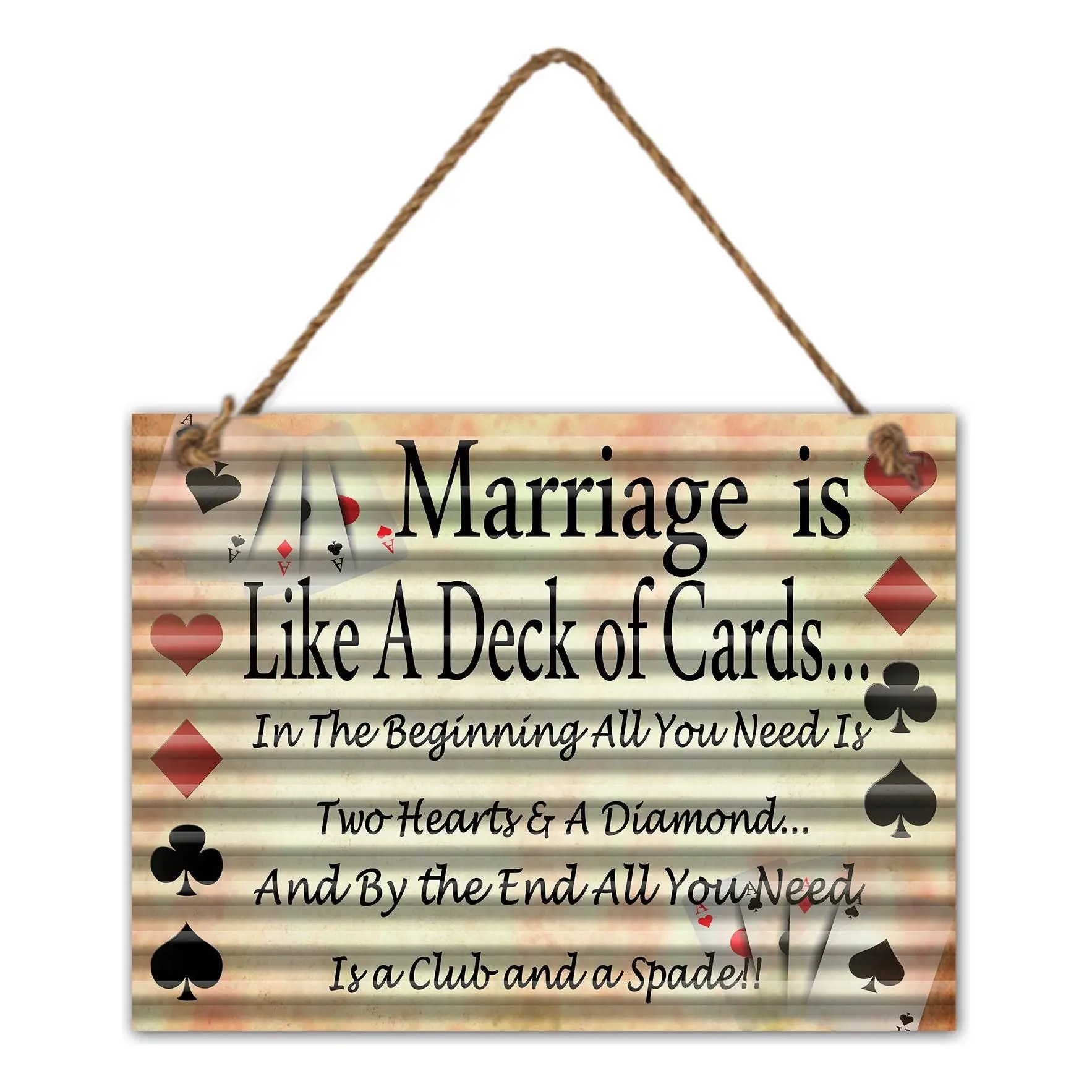 Wall Hanging Plaque - Humorous Marriage