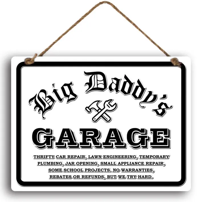 Wall Hanging Plaque - Daddy's Garage
