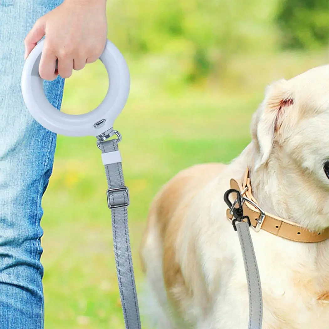 Pawz LED Dog Leash Lead Walking Rope Flashlight Heavy Duty 45kg Capacity White - Pets
