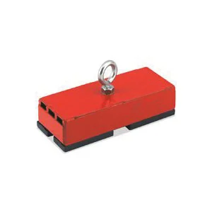 07542/07208 Holding and Retrieving Magnet, 5 in L, 2 in W, 1-1/16 in H, Steel