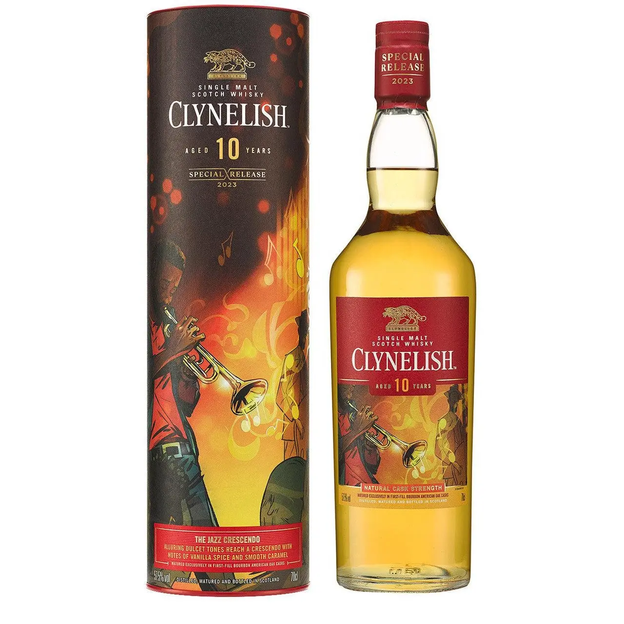Clynelish "The Jazz Crescendo" 10 Year Old Single Malt Scotch Whisky Special Release 2023 700ml - Alcohol