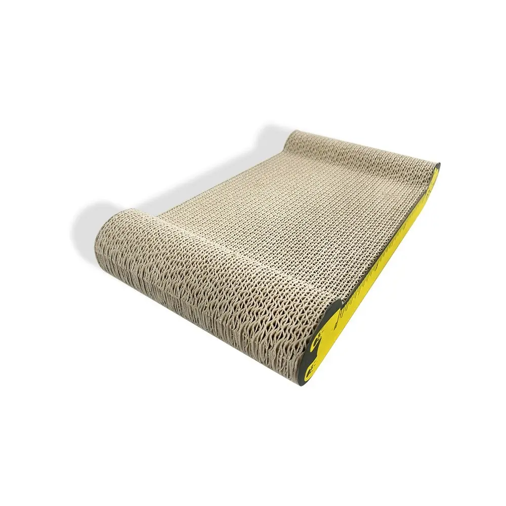 Zodiac 42x22cm Scratcher Pet Cat Scratching Furniture Fun Play Bed Pad Yellow - Pets