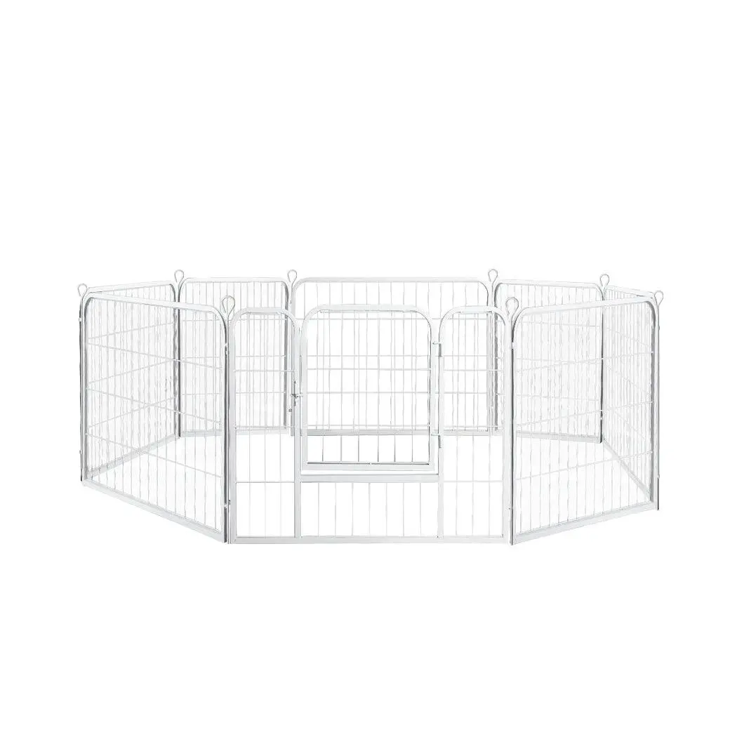 Pawz 8 Panel 24'' Pet Dog Playpen Puppy Exercise Cage Enclosure Fence Metal - Pets