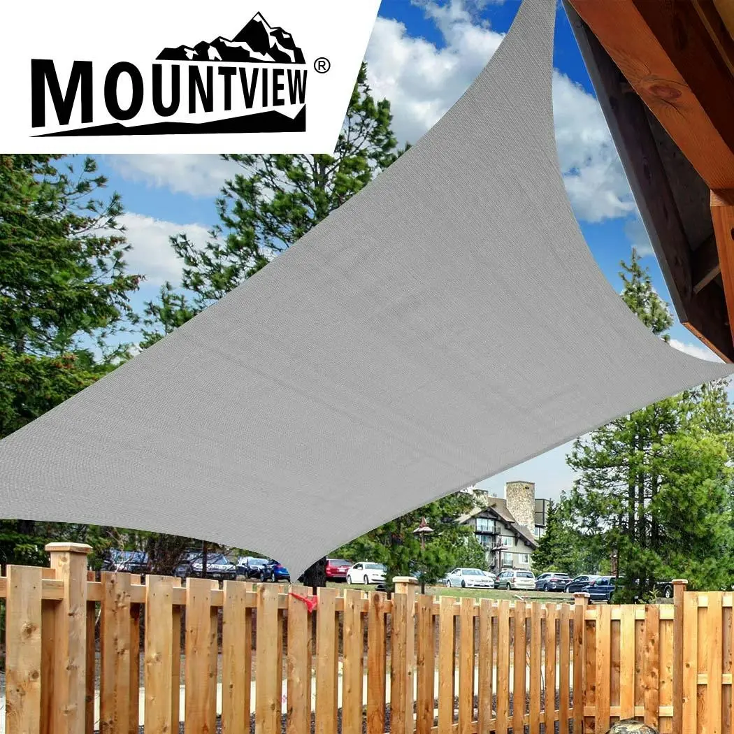 Mountview Sun Shade Sail Cloth Canopy Outdoor Awning Rectangle Charcoal 5x3m - Home & Garden
