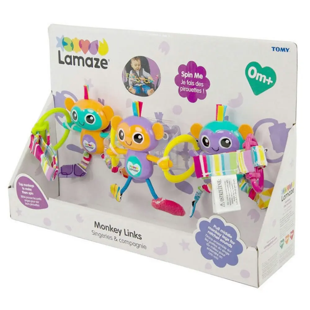 Lamaze Monkey Links Baby Infant Newborn Toy Play Hanger for Car Seat Stroller - Toys & Games