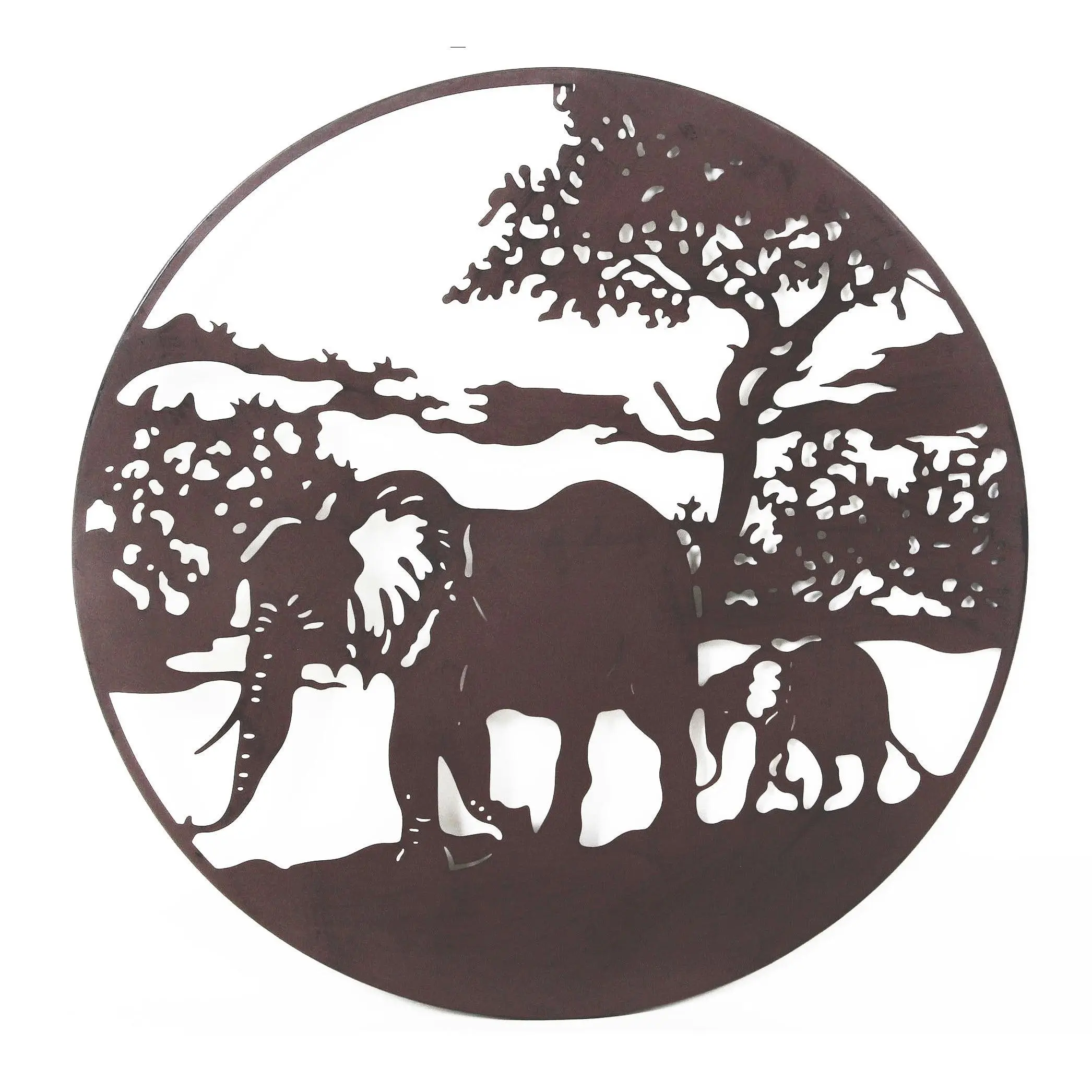 Rusty Elephant Metal Wall Decor - Home & Garden