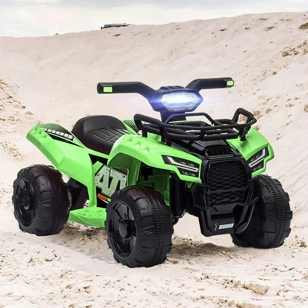 Alfordson Ride On Car Kids Electric ATV Toy With LED Lights Green - Toys & Games