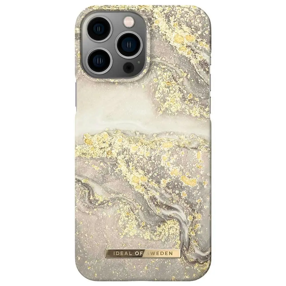 Ideal Of Sweden Fashion Case (Suits iPhone 13 Pro Max) - Sparkle Greige Marble