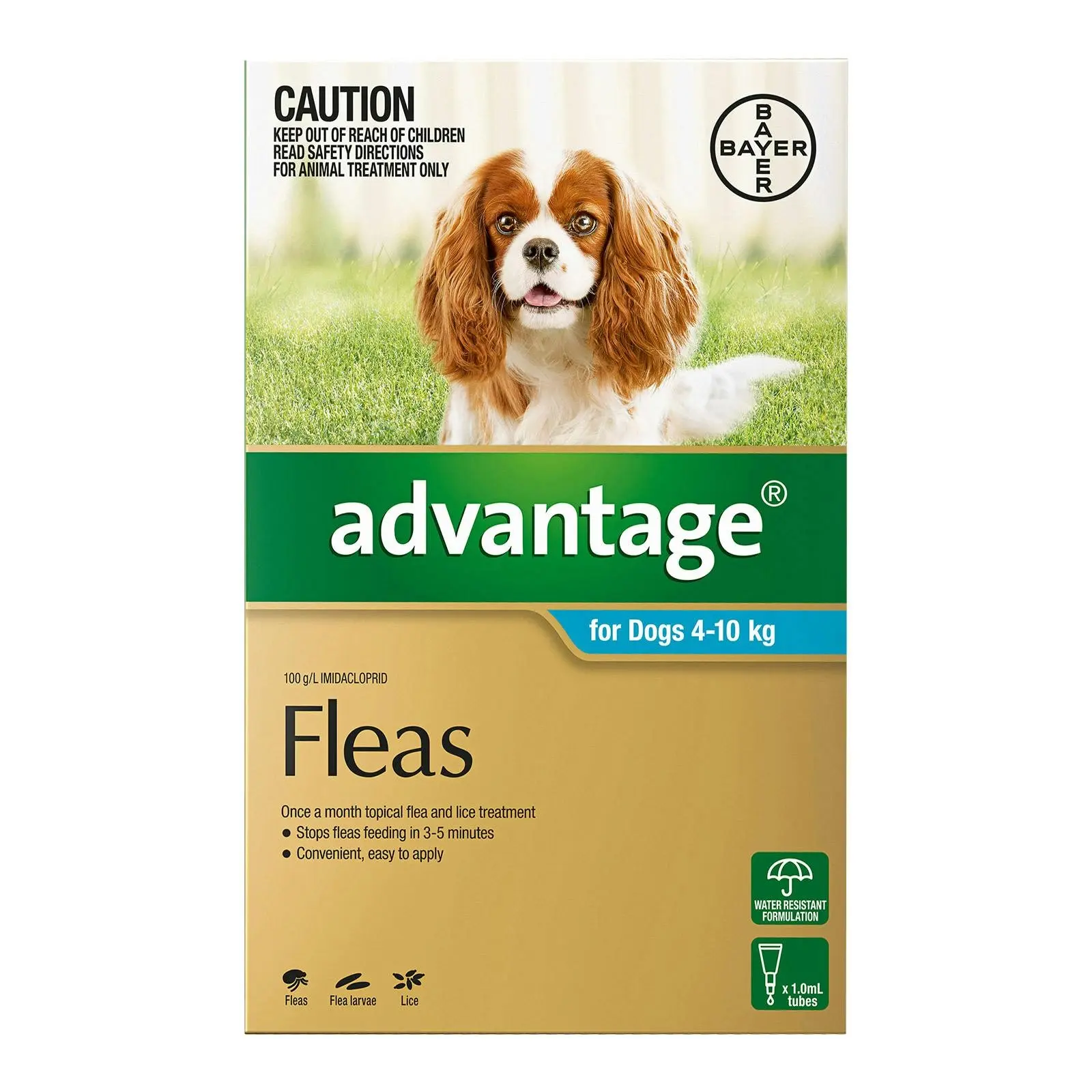ADVANTAGE For Medium Dogs 4 To 10Kg (Aqua) 6 Pack - Pets
