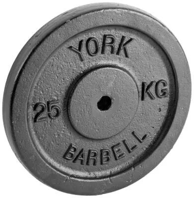 York 25kg Cast Iron Disc - Sports & Outdoor