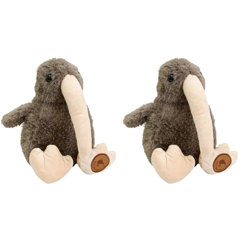 2x Kiara Kiwi 26cm Plush Toy Kids/Children/Toddler Play Soft Stuffed Animal BRWN - Toys & Games