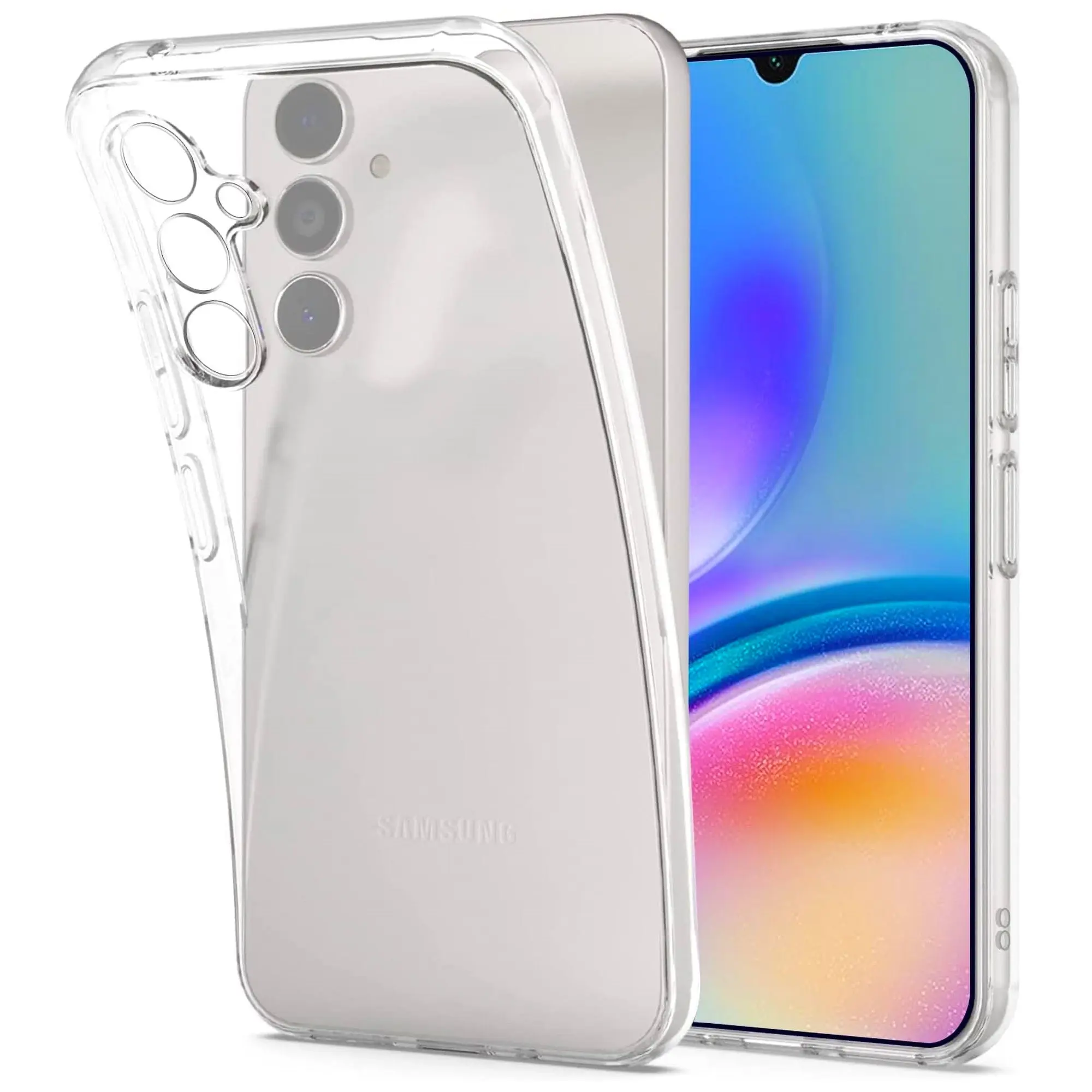 MEZON Galaxy A05s Ultra Slim Crystal Clear Premium TPU Gel Back Case - Shock Absorption, Wireless Charging Compatible